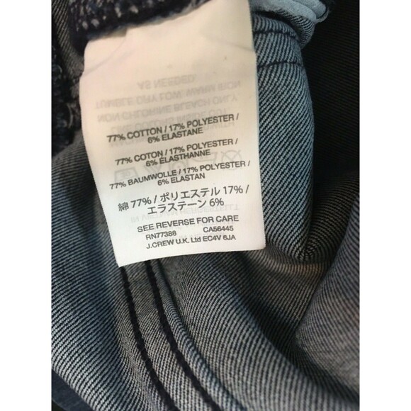 J. Crew womens Pull On Denim Leggings size 25 Indigo Navy Toothpick Jeans 25x27 - Picture 6 of 7